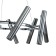 Suspended Indigo lamp, 13006/10p Chrome. 10x28W, G9, 680x680x225/1365 mm