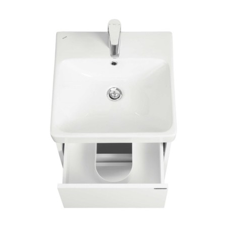 Tumbing under the Aquaton Skandi sink, 45 cm, white matte color, white glossy-2