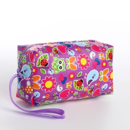Cosmetic bag with lightning, purple color/multi -colored