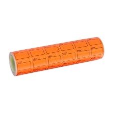 A set of 6 videos, in 1 video 200 pieces, self -adhesive price tags, 25 x 35 mm, orange