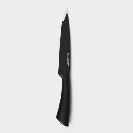 Universal kitchen knife Magistro Vantablack, blade length 12.7 cm, black color-3