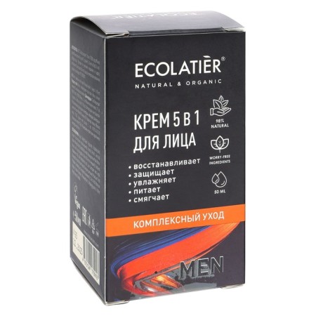 Facial cream 5 in 1 male Ecolatier "Complex Care", 50 ml