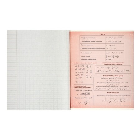A set of subject notebooks 48 sheets "3D", 10 items, with reference material, covered cardboard, block No. 2, whiteness 75% (gray sheets)-15