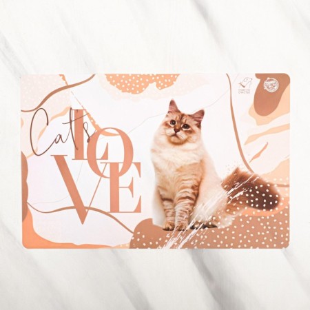 Cat’s Love rug for a bowl, 43x28 ​​cm-1