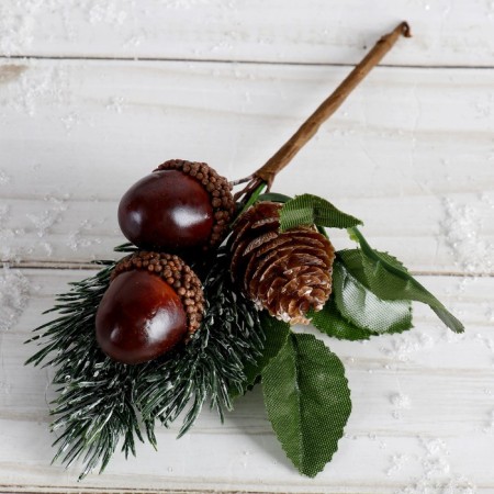 Decor "Winter Charm" two struggling with a bump on a branch, 15 cm