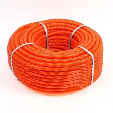 A meter pipe is corrugated from PND, with probe, orange, Ø32mm (25 m/pound) rexant