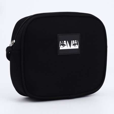 Bag Cross-Bodi with a zipper, black color-1