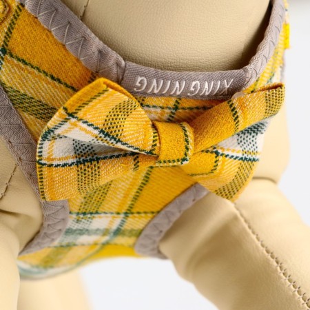 AMUNICE COMMUNICAL with a soft harness, 120 x 1 cm, Osh 28-54 cm, OG 36-60 cm, gray-yellow cage-3