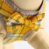 AMUNICE COMMUNICAL with a soft harness, 120 x 1 cm, Osh 28-54 cm, OG 36-60 cm, gray-yellow cage