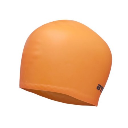 ATEMI LC-08 swimming cap, silicone, for long hair, orange color