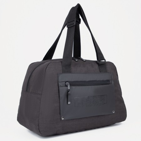 Road bag with lightning, external pocket, long belt, black color
