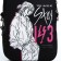 Youth bag with zipper, black color