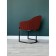 SHELL chair, 56 × 63 × 83 cm, red color, black frame