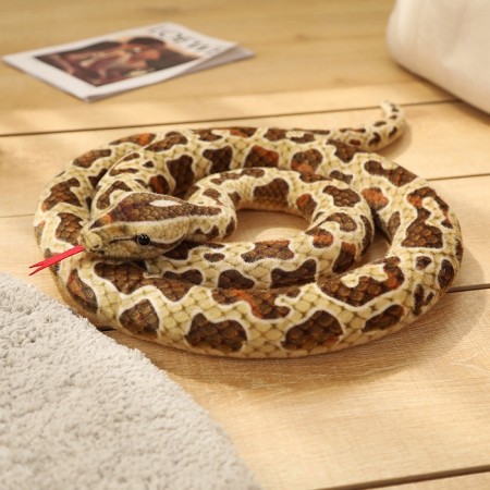 Soft toy "Snake", 300 cm, brown color-7