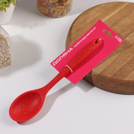 Spoon Garnish shares "grenade", silicone, 28.5 × 5.5 cm, red color-2