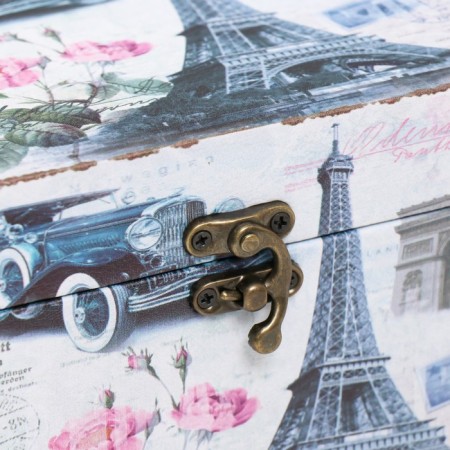 Casket Wood "Eiffel Tower and Pion" 12x16x12 cm-1