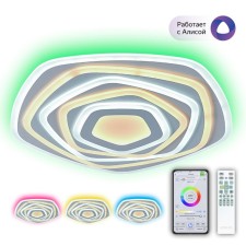 Светильник накладной Citilux «Триест Смарт» CL737A55E 62х62х7,7 см, 1х115Вт, LED, цвет белый