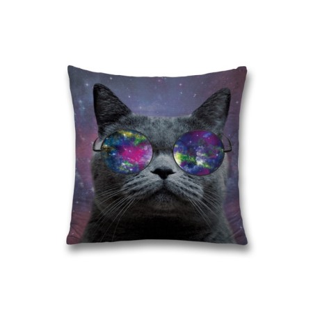 Decorative pillowcase "Cat from the Cosmos", on a zipper, size 45x45 cm