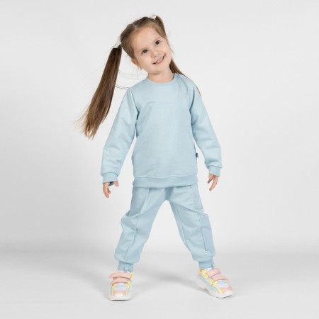 Children's costume: sweatshirt and ONE Love Light, height 86 cm, light blue color