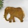 Standing interior polystone "African elephant" gold 19x1.5x14.5 cm