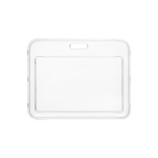 Badge horizontal, external 103 x 80 mm, internal 85x54 mm, plastic transparent