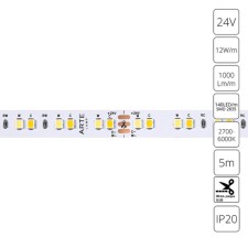 ARTE LAMP Tape 24V 12W/m, MIX 2700-6000K, 5 m