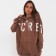 Women's sweatshirt was launched, brown color, one size (42-46)