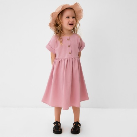 Платье для девочки MINAKU: Cotton Collection цвет сиреневый, рост 140