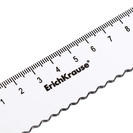Line 15 cm Erichkrause "Clear", plastic, with a wavy edge, transparent-3