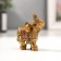 Polystone souvenir "Bronze elephant with a blanket from the Arab carpet" 6.5x5.7x2.8 cm