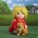Garden figure "Brownie with a cat" 39cm
