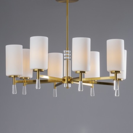 Suspended lamp Freya FR2031PL-08BS Chic, 755x755x600 mm, E27, 8x40W, brass color-1