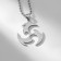 Japan's pendant and sharp shuriken on chains, silver color, 66 cm
