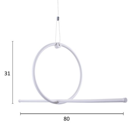 Lamp Bayerlux 1797/2 LED 70W white 80x30-130cm-6
