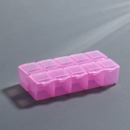 Organizer for decor, 10 cells, 8.7 × 4.3 × 2 cm, pink color-1