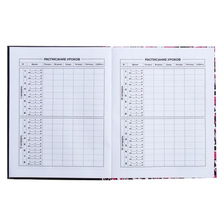 Universal Diary Grade 1-11, 48 sheets "Glamorous mouse", integral cover, glossy lamination, offset block-7