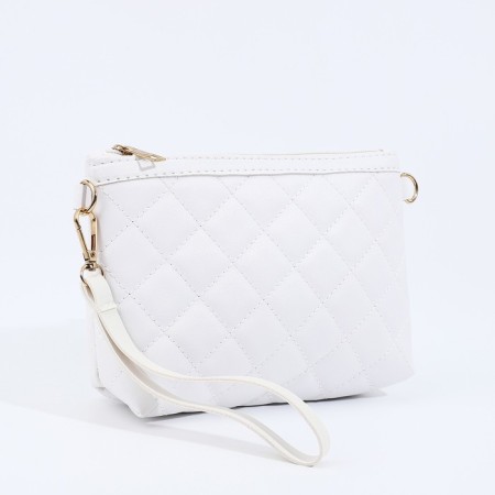 Bag Cross-Bodi with a zipper, white color-3