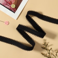 Glass for straps, openwork, 15 mm, 10 ± 0.5 m, black color