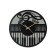 Watch Wall Interior "Piano", smooth move, D-40 cm, with a mirror