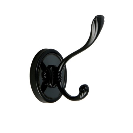 Furniture hook Cappio Vintage, two -rod, black color, 4 pcs.