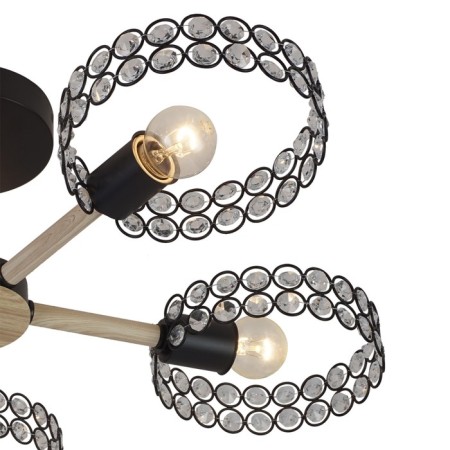 Lamp on the ESCADA rod, 679/5p Black. 5x60W, E27, 600x600x180 mm, black/tree color-3