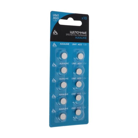 Alcaline battery (alkaline) Luazon, AG3, LR41, blister, 10 pcs-2