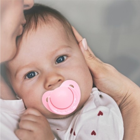 Orthodox dummy, silicone, from 0 - 3 months, pink color-3