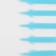 Silicone laces, set 6 pcs, blue color