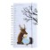 Note book A6-, 80 sheets in a cage on the crest of Cute Journal mini, plastic cover, elastic band, tinted block 80 g/m2, mix