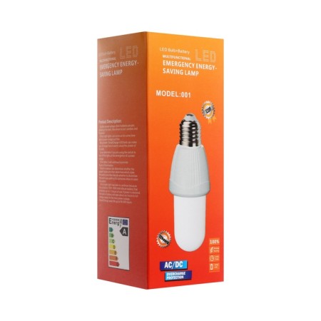 LED lamp, E27, 6 W, 6500K, 220 V, with a battery-4
