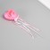 Decor for creativity "Love" length 20 cm, bright pink