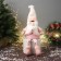 Soft toy "Santa Claus with striped long legs" 47x19 cm, white-pink