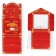 Confectionery box with a window, a chest, New Year's Post, 20 x 20 x 20 cm,