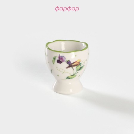 Porcelain stand for the egg "Green Garden", 4.5 × 5 cm-1